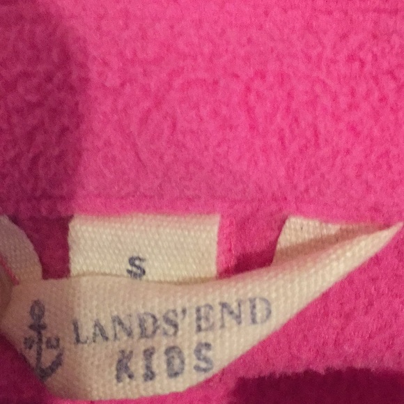 Lands’ End Pink Fleece Jacket Size Small - Picture 2 of 4